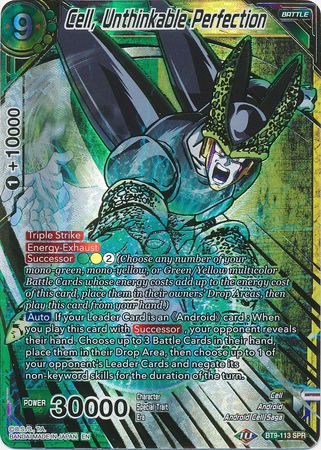 Cell Unthinkable Perfection BT9 113 Special Rare SPR Cell Unthinkable Perfection BT9 113 Special Rare SPR