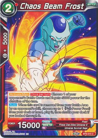 Chaos Beam Frost BT9 015 Common Universal Onslaught Singles Chaos Beam Frost BT9 015 Common Universal Onslaught Singles