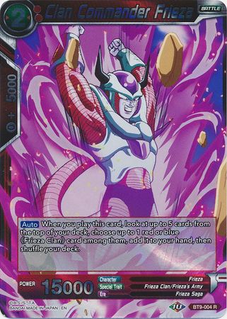 Clan Commander Frieza BT9 004 Rare Clan Commander Frieza BT9 004 Rare