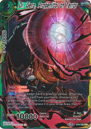 Dr Gero Progenitor of Terror BT9 115 Special Rare SPR Universal Onslaught Singles Dr Gero Progenitor of Terror BT9 115 Special Rare SPR Universal Onslaught Singles