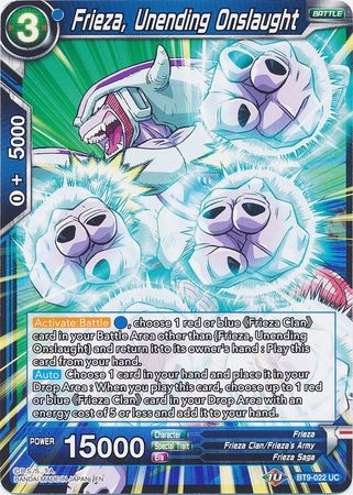 Frieza Unending Onslaught BT9 022 Uncommon Universal Onslaught Singles Frieza Unending Onslaught BT9 022 Uncommon Universal Onslaught Singles