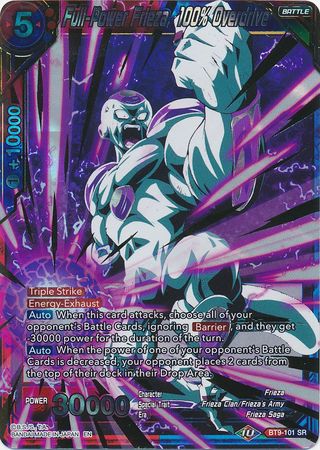 Full Power Frieza 100 Percent Overdrive BT9 101 Super Rare Full Power Frieza 100 Percent Overdrive BT9 101 Super Rare