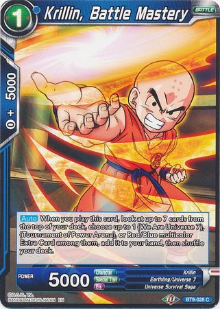 Krillin Battle Mastery BT9 028 Common Universal Onslaught Singles Krillin Battle Mastery BT9 028 Common Universal Onslaught Singles