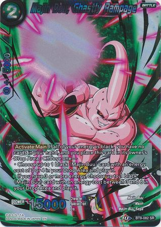 Majin Buu Ghastly Rampage BT9 082 Super Rare Universal Onslaught Singles Majin Buu Ghastly Rampage BT9 082 Super Rare Universal Onslaught Singles