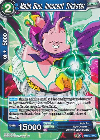 Majin Buu Innocent Trickster BT9 032 Uncommon Universal Onslaught Singles Majin Buu Innocent Trickster BT9 032 Uncommon Universal Onslaught Singles
