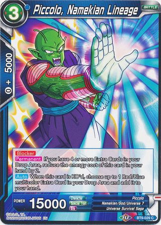 Piccolo Namekian Lineage BT9 029 Common Universal Onslaught Singles Piccolo Namekian Lineage BT9 029 Common Universal Onslaught Singles