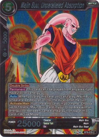 Majin Buu Unparalleled Absorption BT9 078 Foil Common Universal Onslaught Foil Singles Majin Buu Unparalleled Absorption BT9 078 Foil Common Universal Onslaught Foil Singles