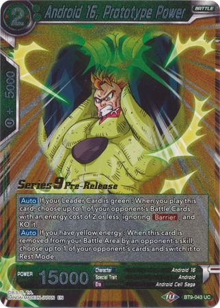 Android 16 Prototype Power BT9 043 Pre Release Promo Dragon Ball Super Pre Release Promos Android 16 Prototype Power BT9 043 Pre Release Promo Dragon Ball Super Pre Release Promos