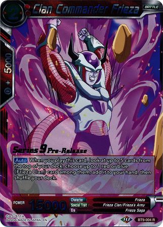 Clan Commander Frieza BT9 004 Pre Release Promo Clan Commander Frieza BT9 004 Pre Release Promo