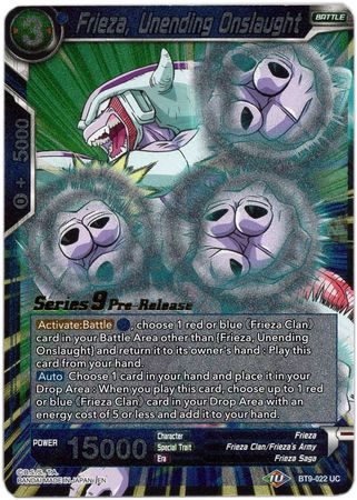 Frieza Unending Onslaught BT9 022 Pre Release Promo Frieza Unending Onslaught BT9 022 Pre Release Promo