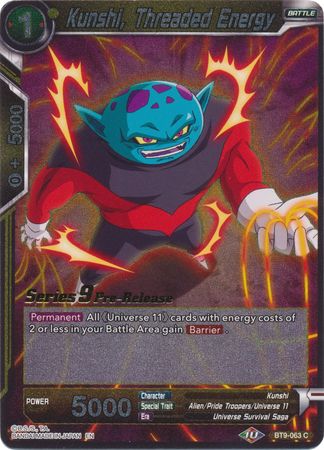 Kunshi Threaded Energy BT9 063 Pre Release Promo Dragon Ball Super Pre Release Promos Kunshi Threaded Energy BT9 063 Pre Release Promo Dragon Ball Super Pre Release Promos