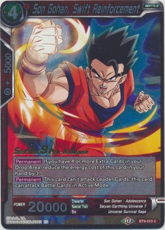Son Gohan Swift Reinforcement BT9 010 Pre Release Promo Son Gohan Swift Reinforcement BT9 010 Pre Release Promo