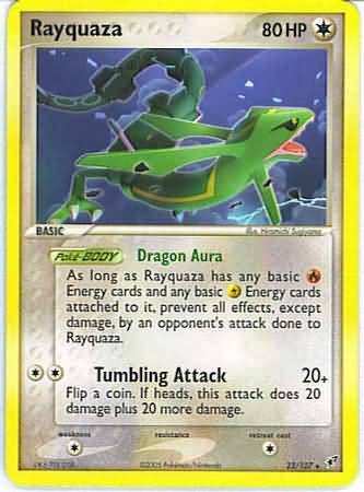 Pokemon EX Deoxys Shiny Rayquaza 107/107. My favorite and most