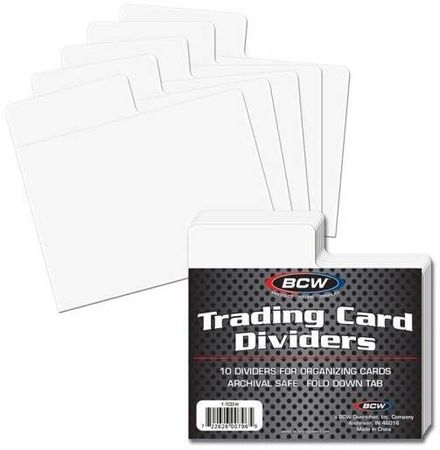 BCW Trading Card Dividers Horizontal 10ct 1 TCD H BCW Trading Card Dividers Horizontal 10ct 1 TCD H