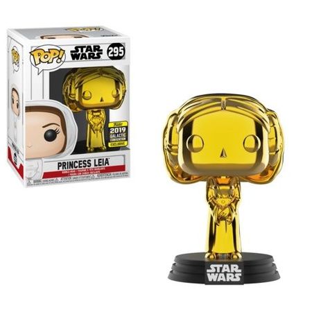 Princess Leia Gold Chrome 295 POP Vinyl Figure 2019 Galactic Convention Star Wars POP Vinyl Figures Princess Leia Gold Chrome 295 POP Vinyl Figure 2019 Galactic Convention Star Wars POP Vinyl Figures