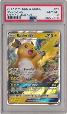 Shiny Raichu Gx Surfing Custom Pokemon Card Premium Quality 