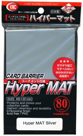 KMC Hyper Mat Silver 80ct Standard Sized Sleeves KMCHM1683 Sleeves KMC Hyper Mat Silver 80ct Standard Sized Sleeves KMCHM1683 Sleeves