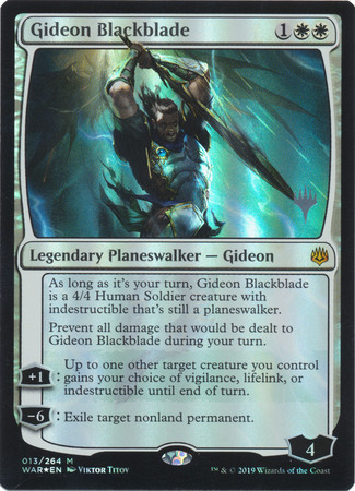 Gideon Blackblade 013 264 Silver Stamped Foil War of the Spark Silver Stamped Foil Singles Gideon Blackblade 013 264 Silver Stamped Foil War of the Spark Silver Stamped Foil Singles