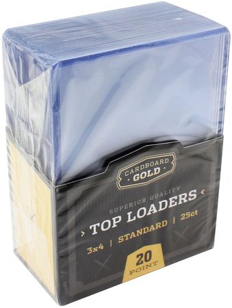 Cardboard Gold Top Loaders for Cards (8 Packs of 25ct) - Premium Baseball Card  Protectors, Sports Card Holder, Hard Plastic Card Sleeves, Trading Card Case,  Card Protector for Toploaders Storage 