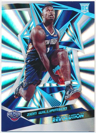Zion Williamson Sunburst 2019 20 Revolution 07 75 SP Rookie Panini 21108 Zion Williamson Sunburst 2019 20 Revolution 07 75 SP Rookie Panini 21108