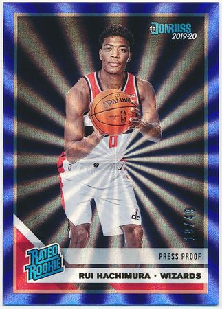 Rui Hachimura 2019 20 Donruss Blue Laser 19 49 SP Rookie Panini 21109 Rui Hachimura 2019 20 Donruss Blue Laser 19 49 SP Rookie Panini 21109