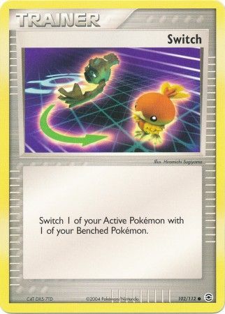 Switch Trainer 102/123 HeartGold & SoulSilver Uncommon Pokemon Card