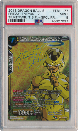 Frieza Emperor of Universe 7 TB1 077 PSA Mint 9 Special Rare TB1 7037 Frieza Emperor of Universe 7 TB1 077 PSA Mint 9 Special Rare TB1 7037