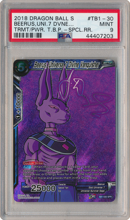 Beerus Universe 7 Divine Vanquisher TB1 030 PSA Mint 9 Special Rare TB1 7203 Beerus Universe 7 Divine Vanquisher TB1 030 PSA Mint 9 Special Rare TB1 7203