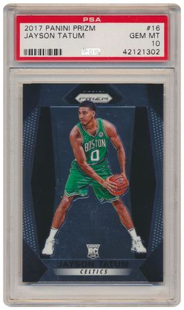 Jayson Tatum 2017 18 Prizm PSA 10 Gem MT Rookie 16 Panini 1302 Jayson Tatum 2017 18 Prizm PSA 10 Gem MT Rookie 16 Panini 1302
