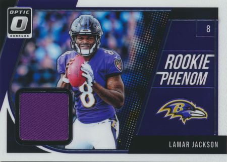 Lamar Jackson 2018 Optic Rookie Phenom Jersey Panini RP LJ Football Lamar Jackson 2018 Optic Rookie Phenom Jersey Panini RP LJ Football