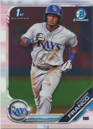 Wander Franco 2019 Bowman Chrome Rookie BCP 100 Topps Baseball Trading Card Singles Wander Franco 2019 Bowman Chrome Rookie BCP 100 Topps Baseball Trading Card Singles