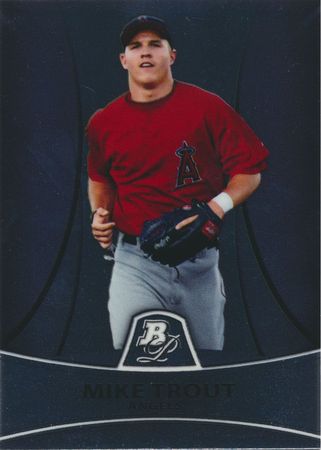 Mike Trout 2010 Bowman Platinum Rookie PP5 Topps Baseball Trading Card Singles Mike Trout 2010 Bowman Platinum Rookie PP5 Topps Baseball Trading Card Singles