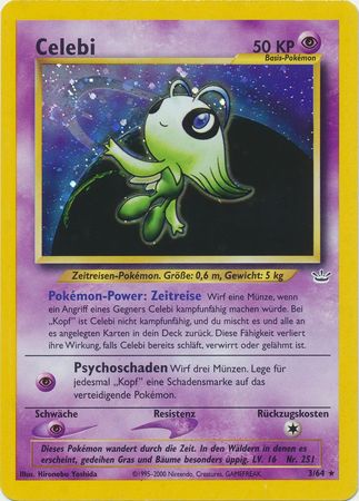 Celebi German 3 64 Holo Rare Unlimited Neo Revelations Other Non English Pokemon Singles Celebi German 3 64 Holo Rare Unlimited Neo Revelations Other Non English Pokemon Singles