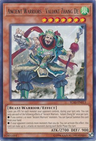 Ancient Warriors Valiant Zhang De IGAS EN013 Rare Unlimited Ancient Warriors Valiant Zhang De IGAS EN013 Rare Unlimited