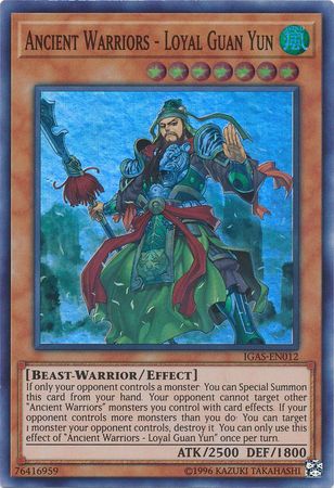 Ancient Warriors Loyal Guan Yun IGAS EN012 Super Rare Unlimited Ignition Assault Unlimited Singles Ancient Warriors Loyal Guan Yun IGAS EN012 Super Rare Unlimited Ignition Assault Unlimited Singles