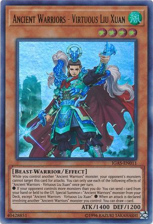 Ancient Warriors Virtuous Liu Xuan IGAS EN011 Ultra Rare Unlimited Ancient Warriors Virtuous Liu Xuan IGAS EN011 Ultra Rare Unlimited