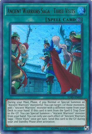 Ancient Warriors Saga Three Visits IGAS EN055 Ultra Rare Unlimited Ancient Warriors Saga Three Visits IGAS EN055 Ultra Rare Unlimited