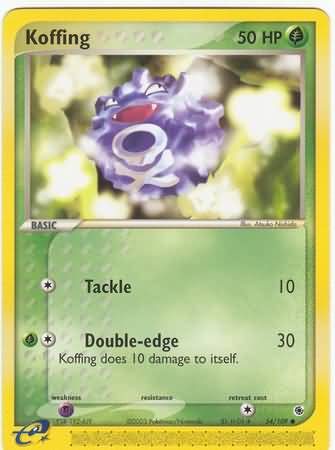 Koffing 54 109 Common Ex Ruby Sapphire Singles Koffing 54 109 Common Ex Ruby Sapphire Singles