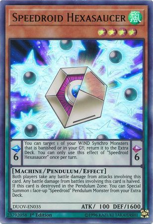 Speedroid Hexasaucer DUOV EN035 Ultra Rare 1st Edition Duel Overload 1st Edition Singles Speedroid Hexasaucer DUOV EN035 Ultra Rare 1st Edition Duel Overload 1st Edition Singles