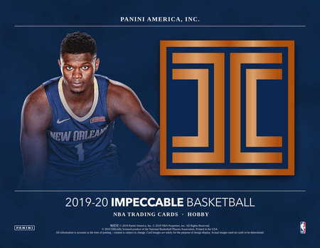 2019 20 Panini Impeccable Basketball Hobby Box Panini 95056 2019 20 Panini Impeccable Basketball Hobby Box Panini 95056