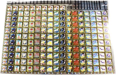 RARE GOLD FOIL/HOLO-Pokemon Stickers Artbox-r03/18 measure cm 5,1 x 5,1 