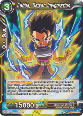 Cabba Saiyan Invigoration DB2 099 Uncommon Draft Box 5 Divine Multiverse Singles Cabba Saiyan Invigoration DB2 099 Uncommon Draft Box 5 Divine Multiverse Singles