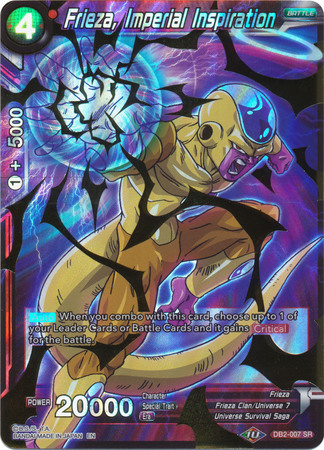 Frieza Imperial Inspiration DB2 007 Super Rare Draft Box 5 Divine Multiverse Singles Frieza Imperial Inspiration DB2 007 Super Rare Draft Box 5 Divine Multiverse Singles