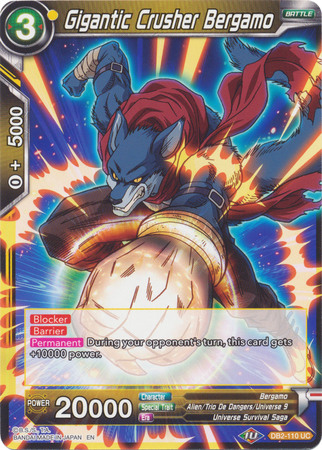 Gigantic Crusher Bergamo DB2 110 Uncommon Draft Box 5 Divine Multiverse Singles Gigantic Crusher Bergamo DB2 110 Uncommon Draft Box 5 Divine Multiverse Singles