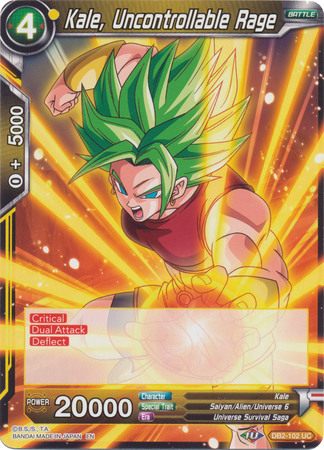Kale Uncontrollable Rage DB2 102 Uncommon Draft Box 5 Divine Multiverse Singles Kale Uncontrollable Rage DB2 102 Uncommon Draft Box 5 Divine Multiverse Singles