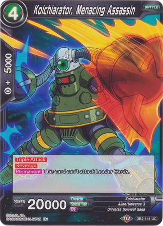 Koichiarator Menacing Assassin DB2 141 Uncommon Draft Box 5 Divine Multiverse Singles Koichiarator Menacing Assassin DB2 141 Uncommon Draft Box 5 Divine Multiverse Singles