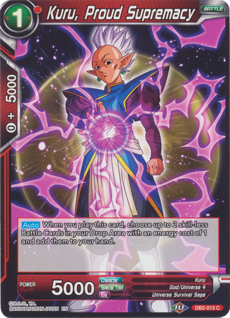 Kuru Proud Supremacy DB2 013 Common Draft Box 5 Divine Multiverse Singles Kuru Proud Supremacy DB2 013 Common Draft Box 5 Divine Multiverse Singles