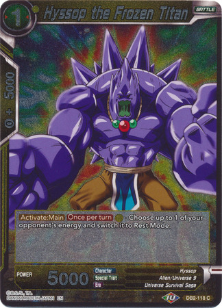 Hyssop the Frozen Titan DB2 118 Foil Common Draft Box 5 Divine Multiverse Foil Singles Hyssop the Frozen Titan DB2 118 Foil Common Draft Box 5 Divine Multiverse Foil Singles