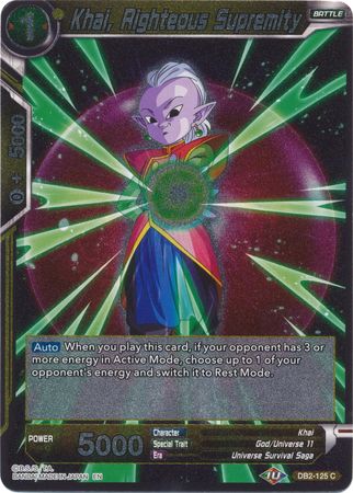 Khai Righteous Supremity DB2 125 Foil Common Khai Righteous Supremity DB2 125 Foil Common