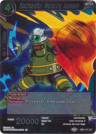 Koichiarator Menacing Assassin DB2 141 Foil Uncommon Koichiarator Menacing Assassin DB2 141 Foil Uncommon